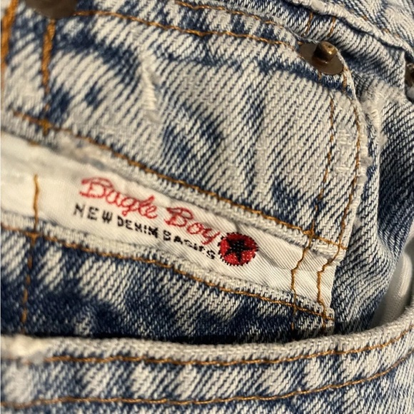 Vintage Bugle Boy Jean Cut Off Shorts Jorts Mens 32 Light Wash - Picture 2 of 12